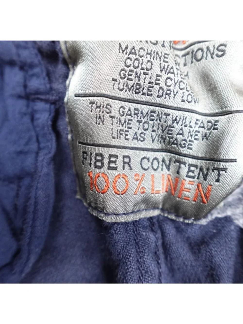 Paperbacks Mens Shorts 32 Blue 100% Linen 11